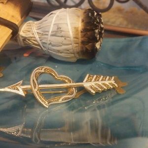 Cupid heart pin